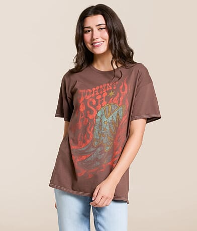Merch Traffic Johnny Cash Oversized Band T-Shirt front view