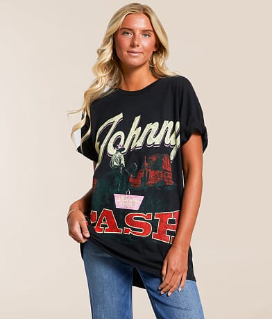 Merch Traffic Jonny Cash On Tour Band T-Shirt front view