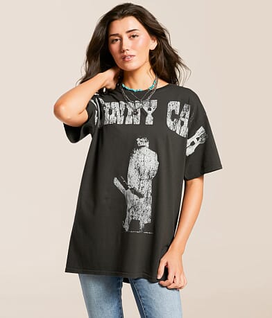 Merch Traffic Johnny Cash Oversized Band T-Shirt front view