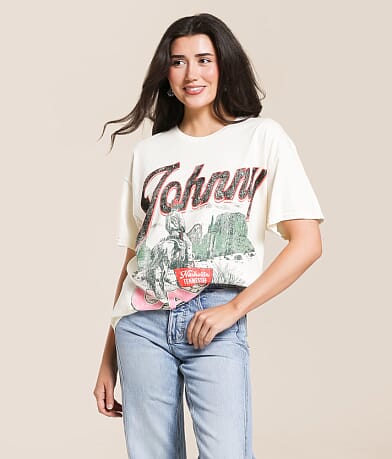 Merch Traffic Johnny Cash Oversized Band T-Shirt front view