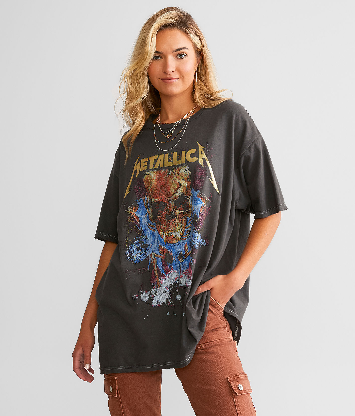 metallica split shirt