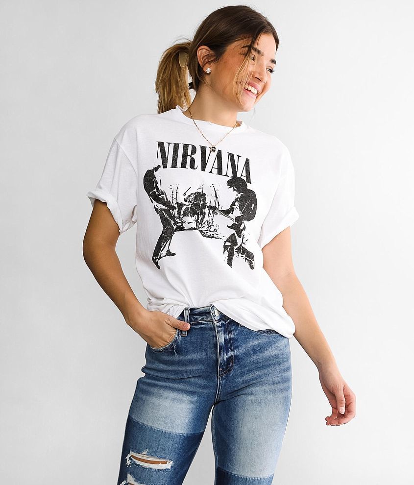 Nirvana t shirt womens sale