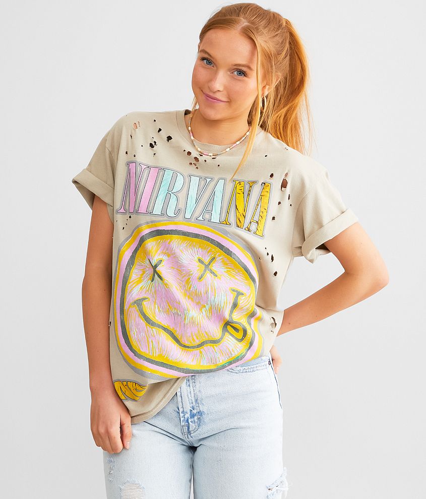 Nirvana Nevermind Band T-Shirt - Women's Beige |