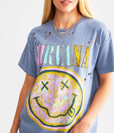 Merch Traffic Nirvana&#174; Smiley Oversized Band T-Shirt MISC_DETAIL_1