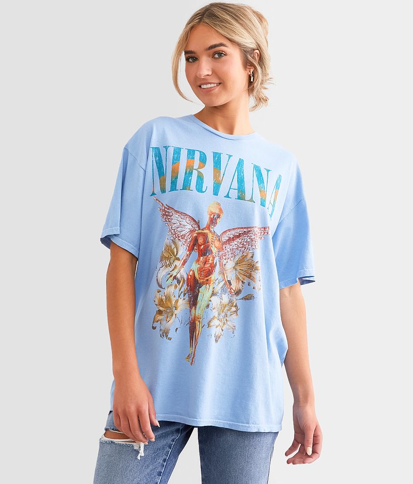 Merch Traffic Nirvana&#174; Angel Oversized Band T-Shirt front view