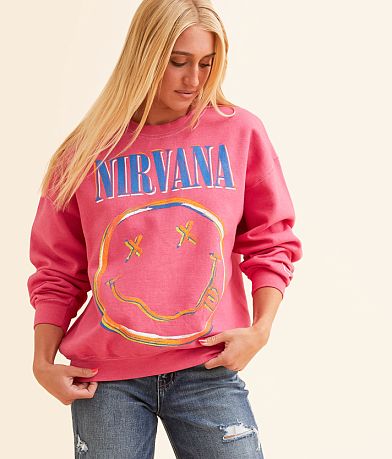 Merch Traffic Nirvana® Smiley Face Pullover front view