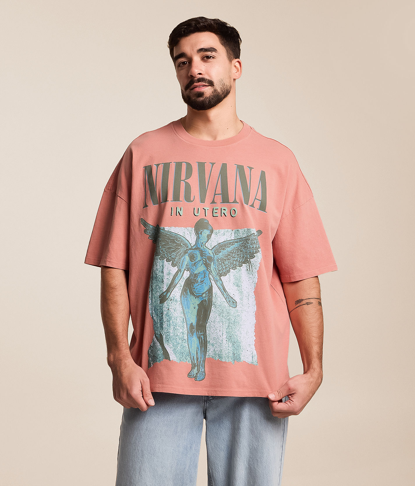 Merch Traffic Nirvana In Utero Band T-Shirt - Men's Graphic T