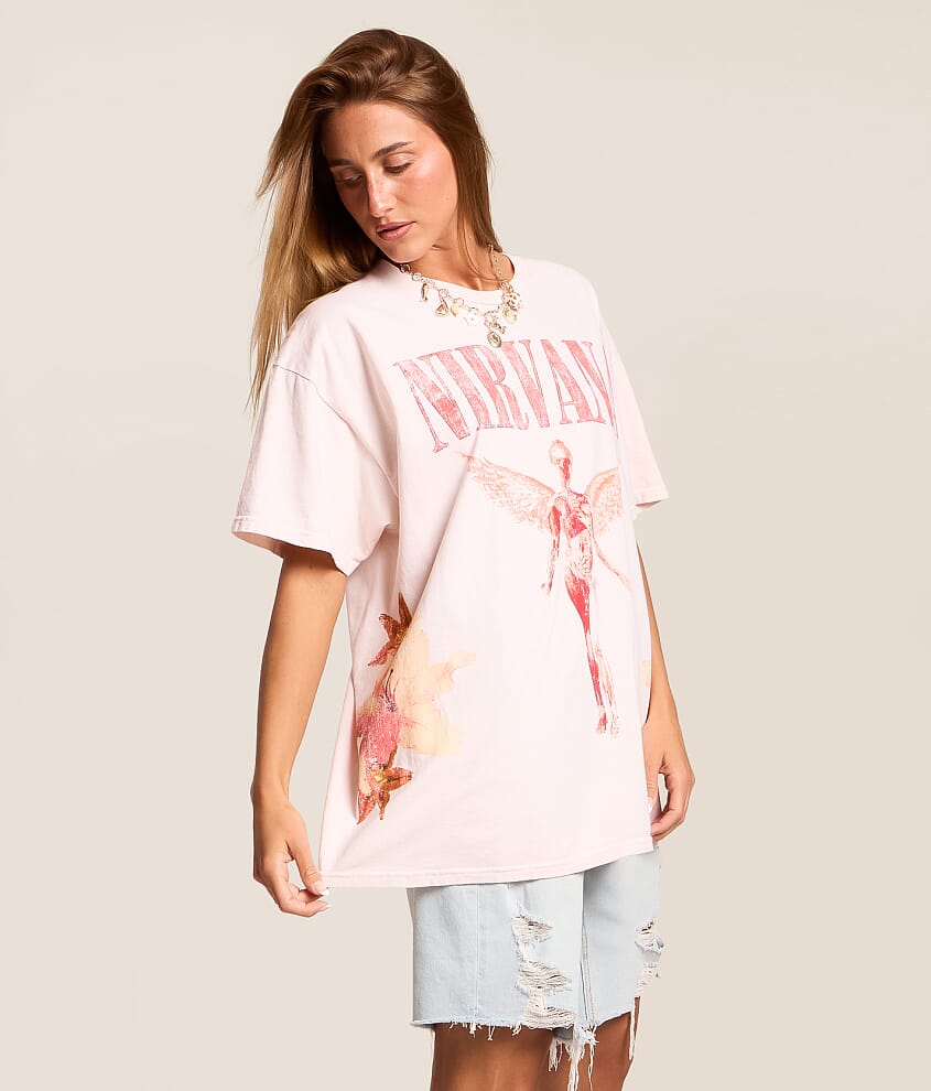 Nirvana Floral Oversized Band T-Shirt