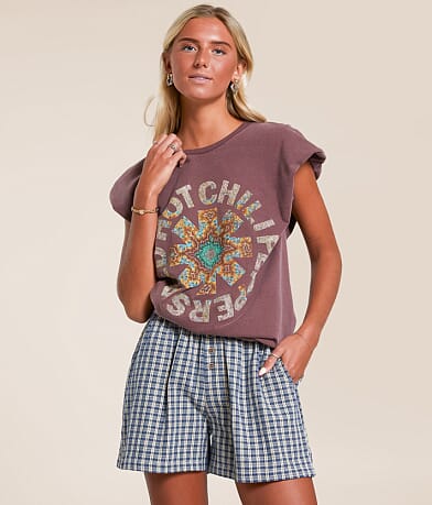 Merch Traffic Red Hot Chili Peppers Oversized Band T-Shirt front view
