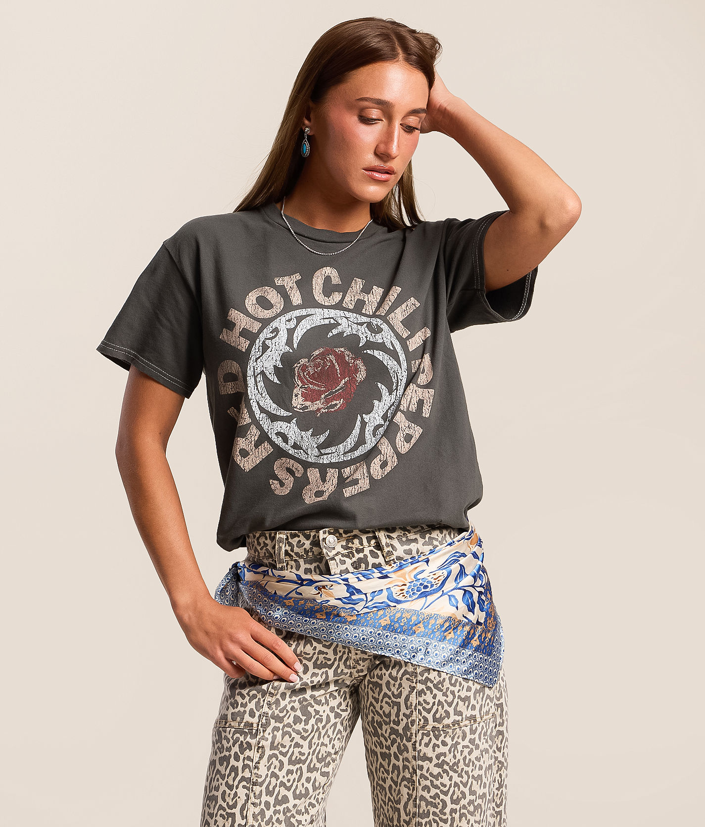 Merch Traffic Red Hot Chili Peppers Tribal Band T-Shirt - Women's