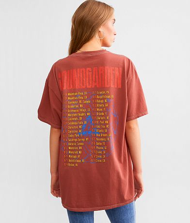 Merch Traffic Soundgarden Tour 1992 Band T-Shirt BACK