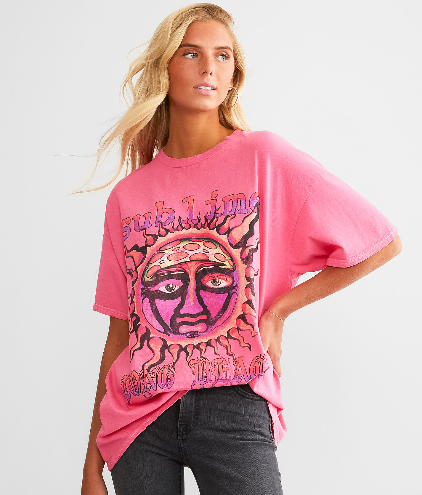 Sublime Long Death Oversized Band T-Shirt - Women's T-Shirts in Bittersweet