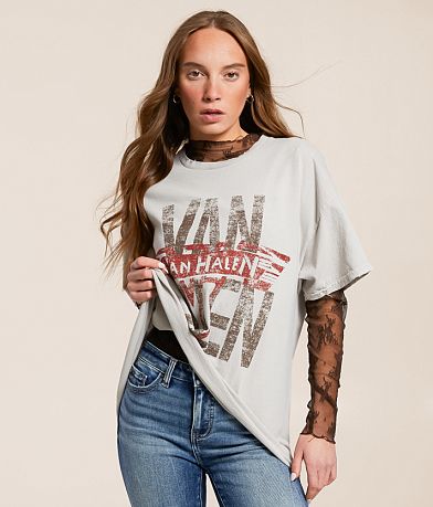 Merch Traffic Van Halen Oversized Band T-Shirt front view