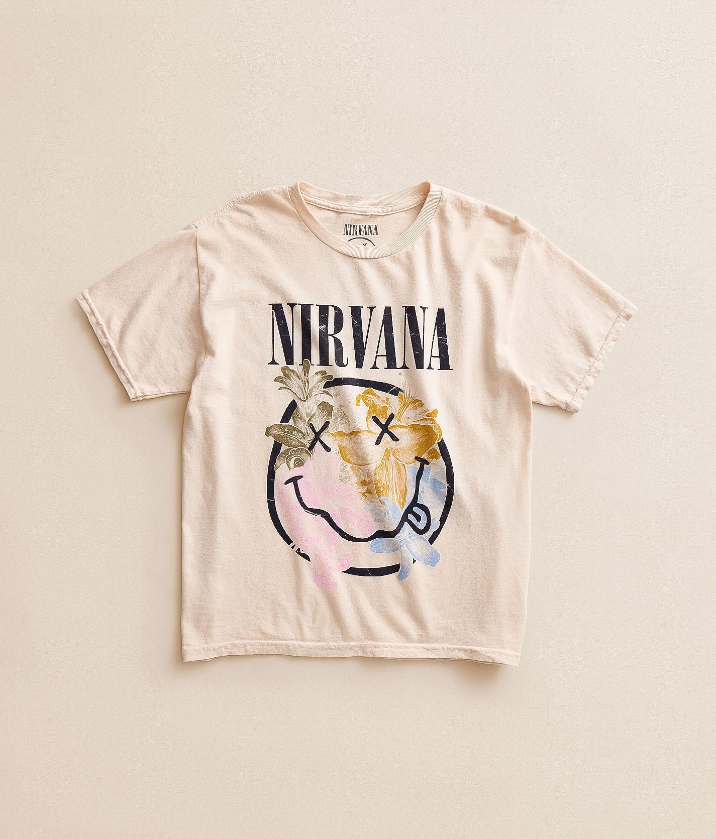 Girls - Merch Traffic Nirvana Smiley Band T-Shirt - Girl's Graphic