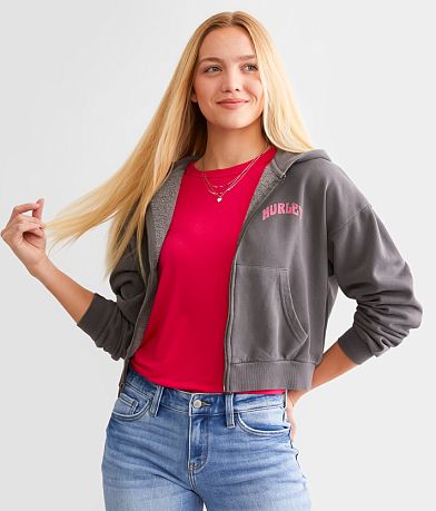Hurley Ride & Glide Cropped Hoodie front view