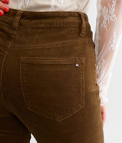 Mica Denim High Rise Corduroy Flare Pant back pocket view