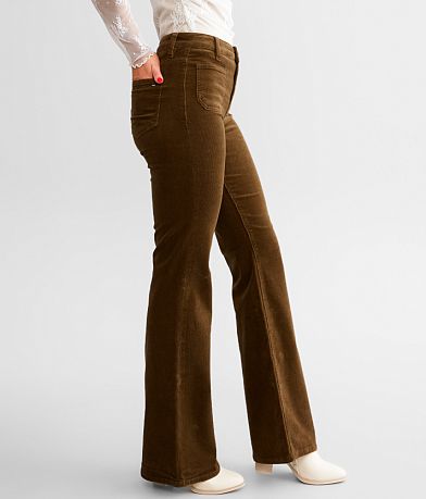 Mica Denim High Rise Corduroy Flare Pant full right side view
