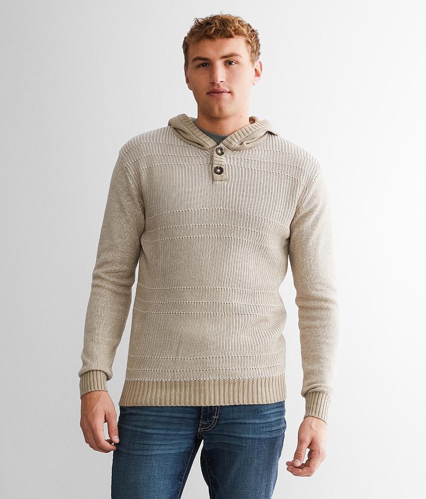 BKE Henley Hooded Sweater front view