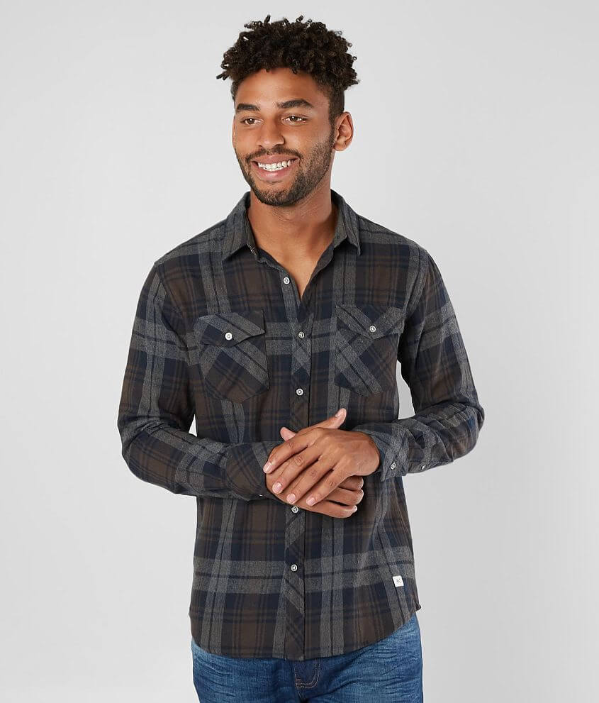 Departwest Flannel Shirt - Men's Shirts in Chocolate Brown | Buckle