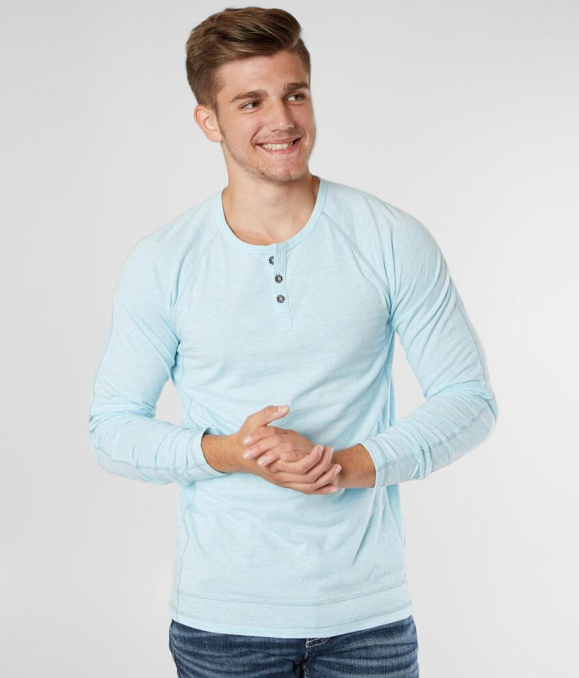 BKE Heathered Henley front view