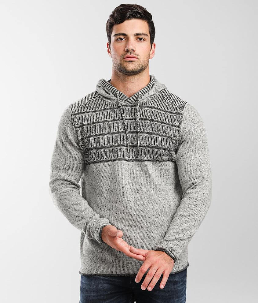 BKE Mason Hooded Sweater - Men's Sweaters in Mist Melange | Buckle