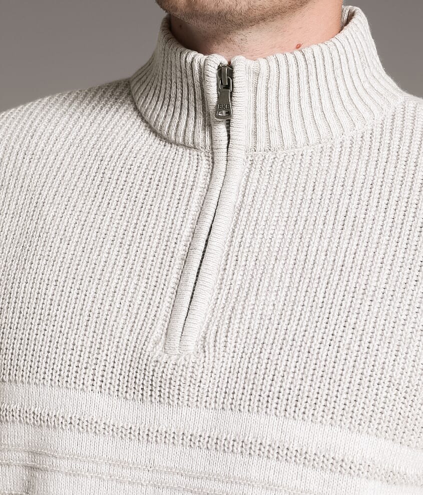 Ribbed Quarter Zip Sweater