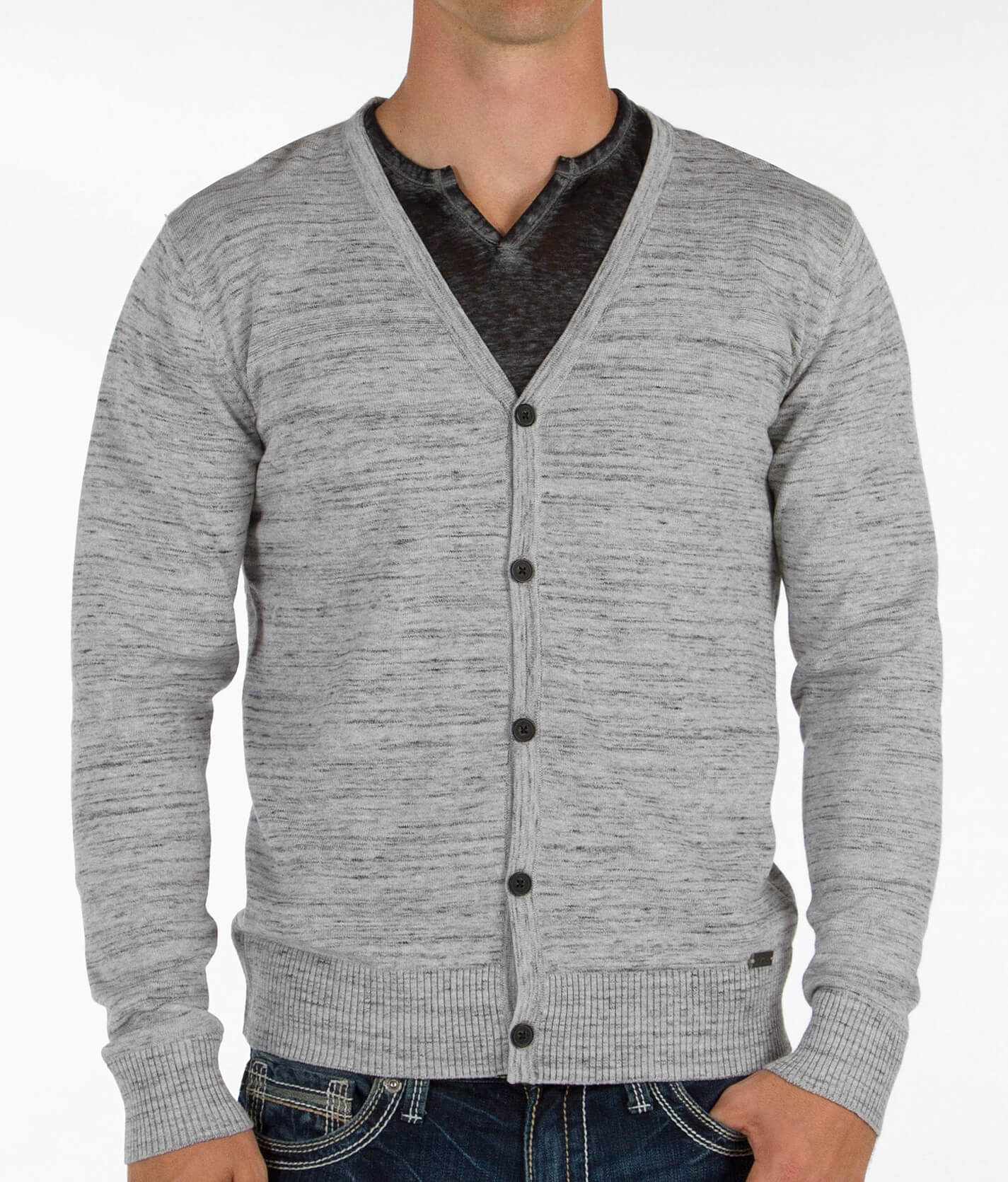 buckle mens cardigan