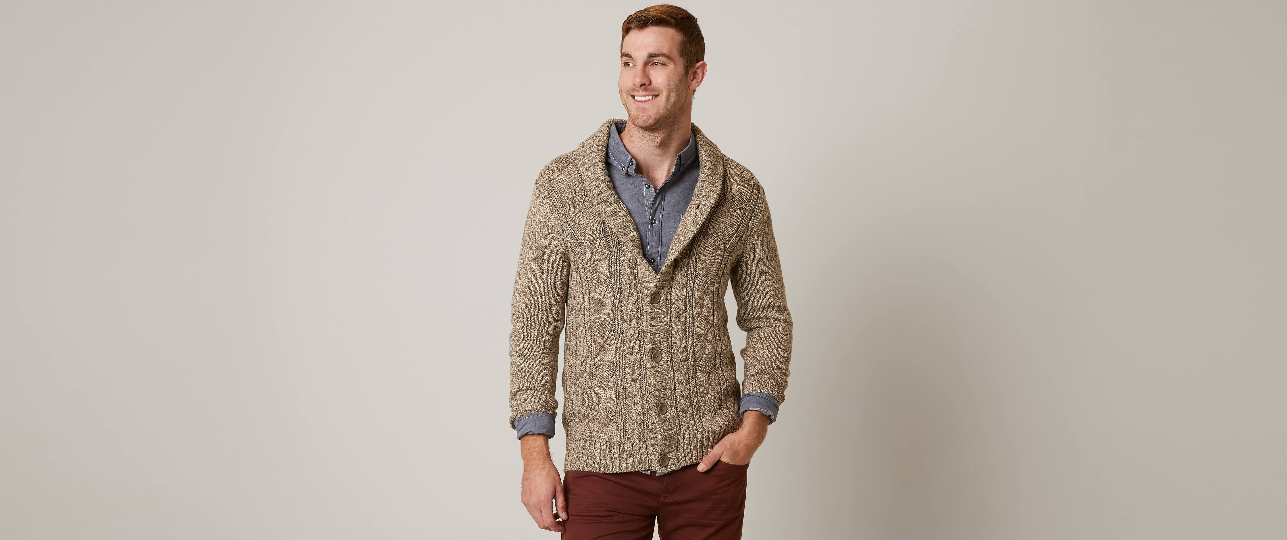 trash nouveau shawl neck sweater