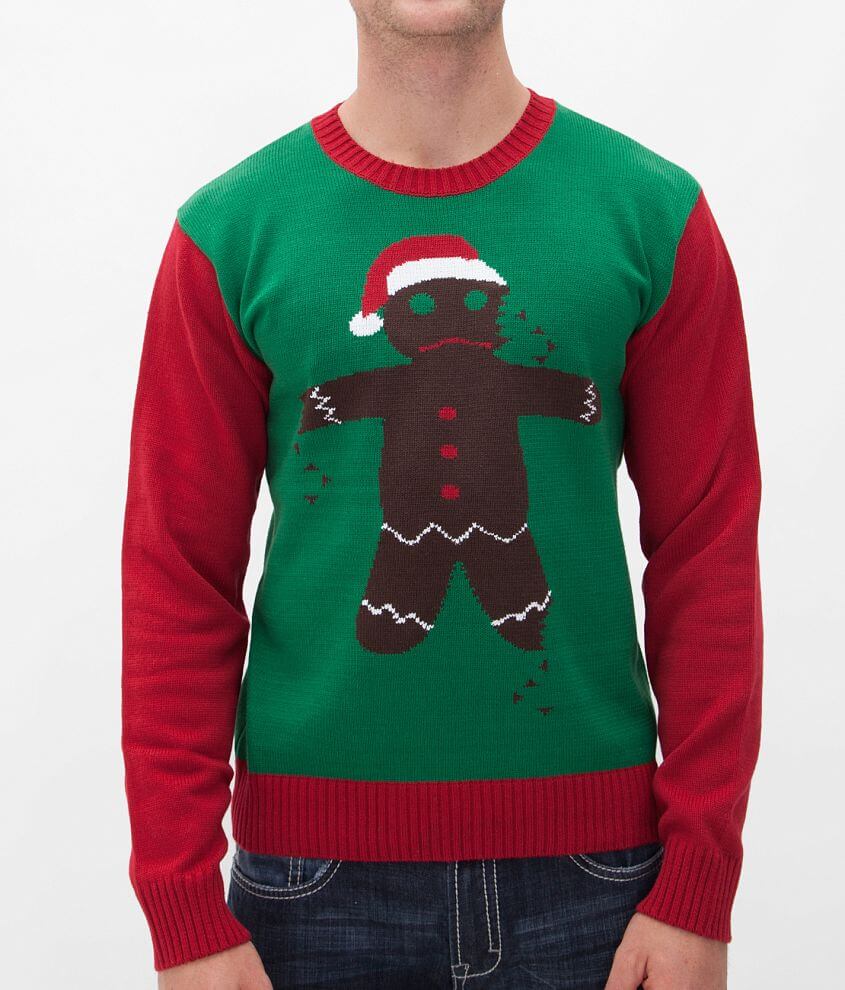 Ugly Christmas Sweater Gingerbread Man Sweater front view