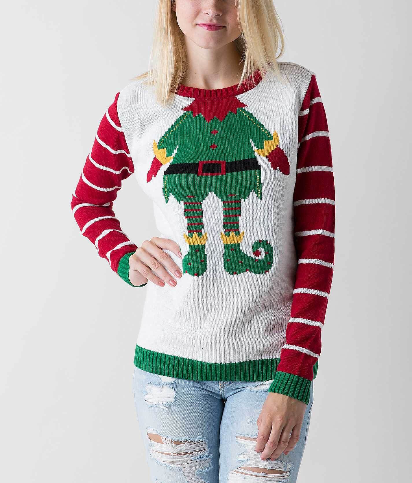 Womens elf 2025 christmas sweater