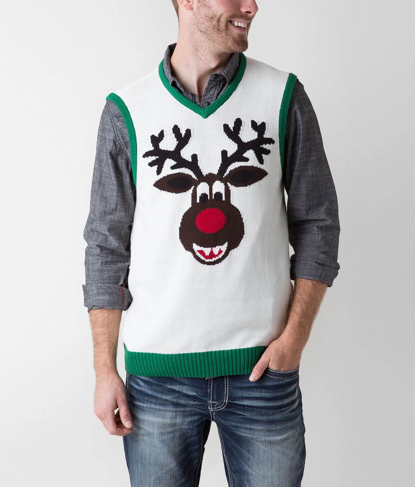 Mens xmas store sweater vest