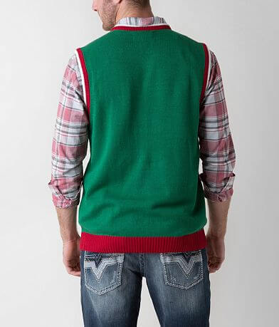 Ugly Christmas Sweater Gingerbread Sweater Vest BACK