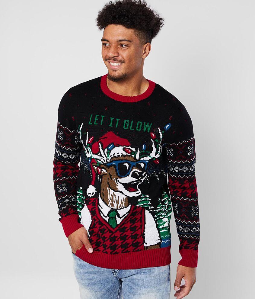 Ugly Christmas Sweater Let It Glow Sweater front view
