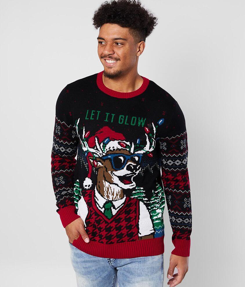 Men's Let It Glow Light-Up Ugly Christmas Sweater