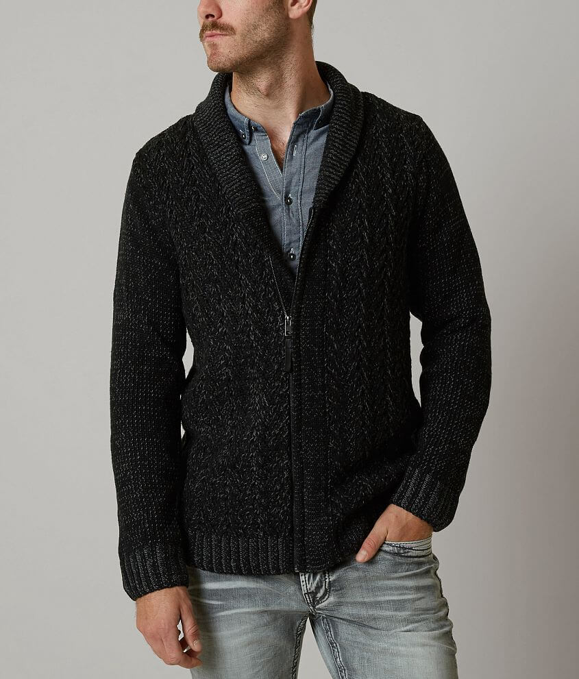 Retrofit Marled Cardigan Sweater - Men's Sweaters in Black | Buckle