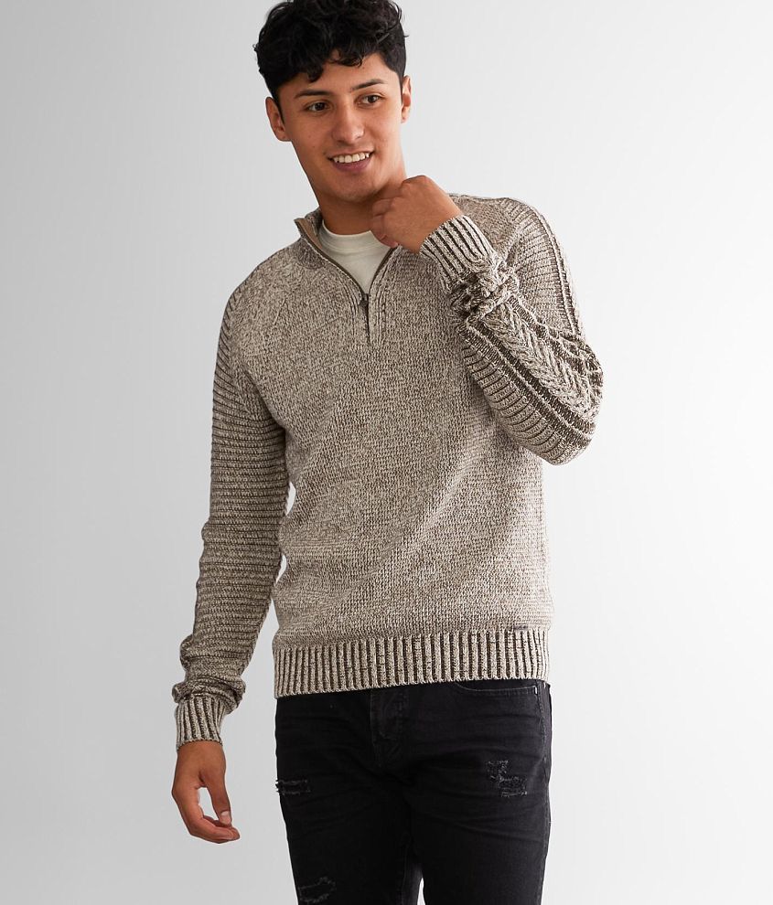 Men's sweater with sales zipper front