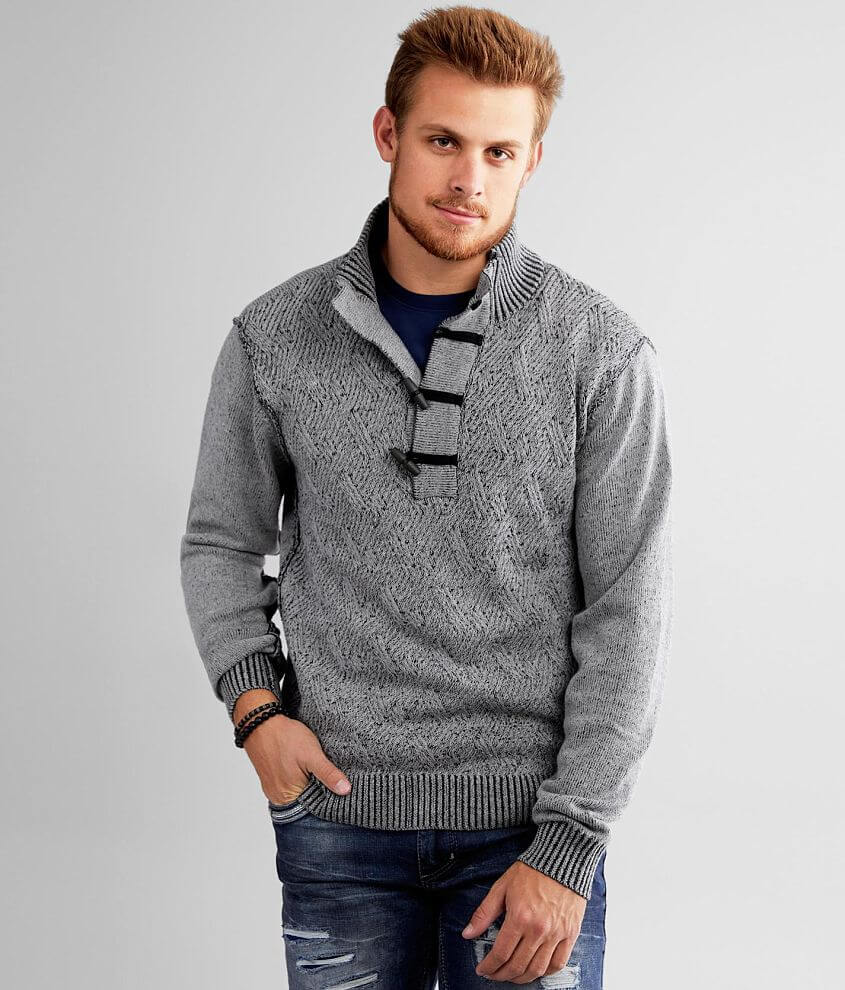 J.B. Holt Spring Toggle Sweater - Men's Sweaters in Ice Heather