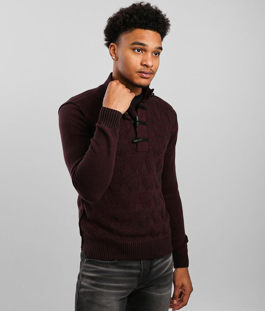J.B. Holt Spring Toggle Henley Sweater front view