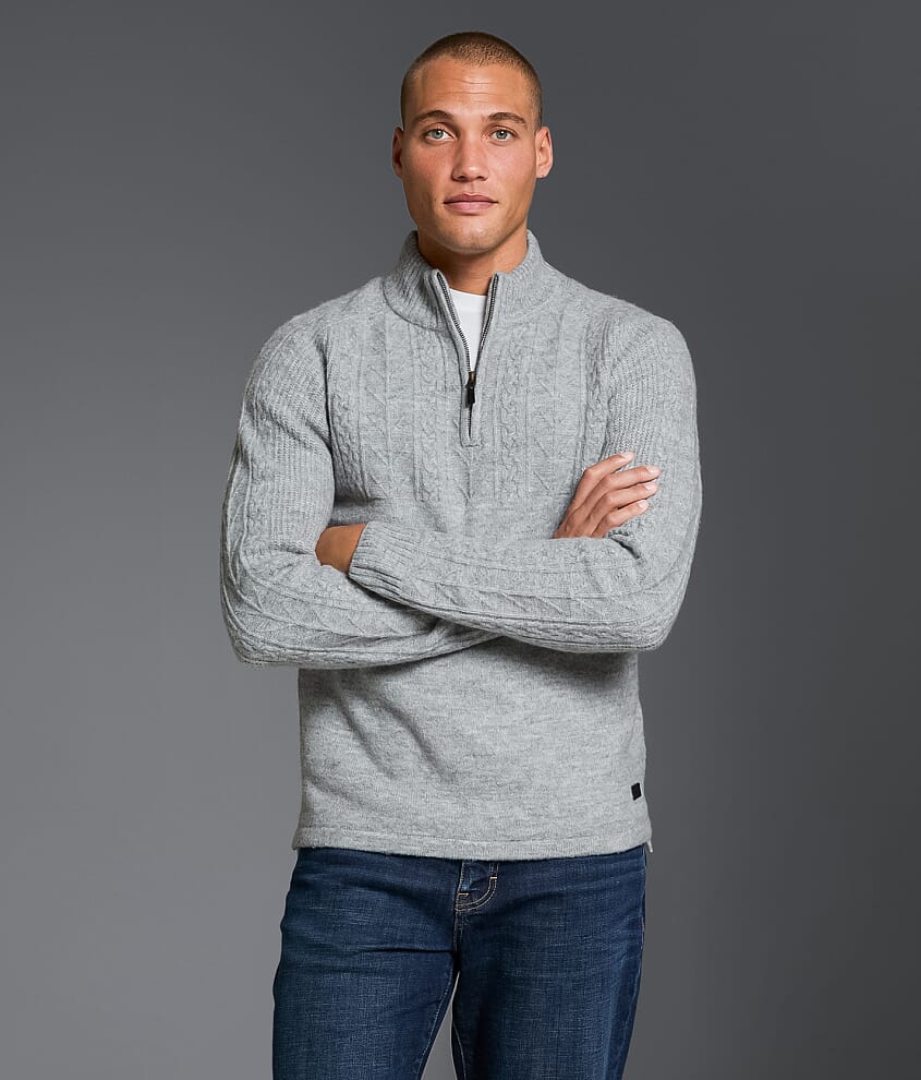 Cable Knit Quarter Zip Sweater