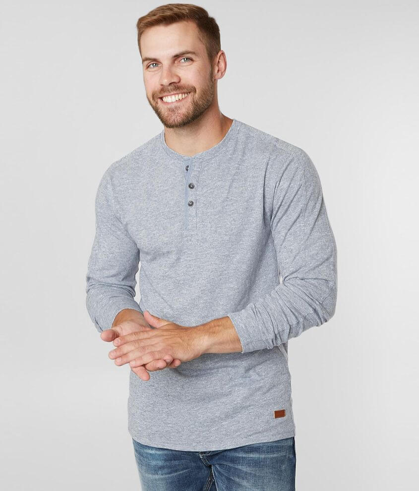 Outpost Makers Heathered Knit Henley front view