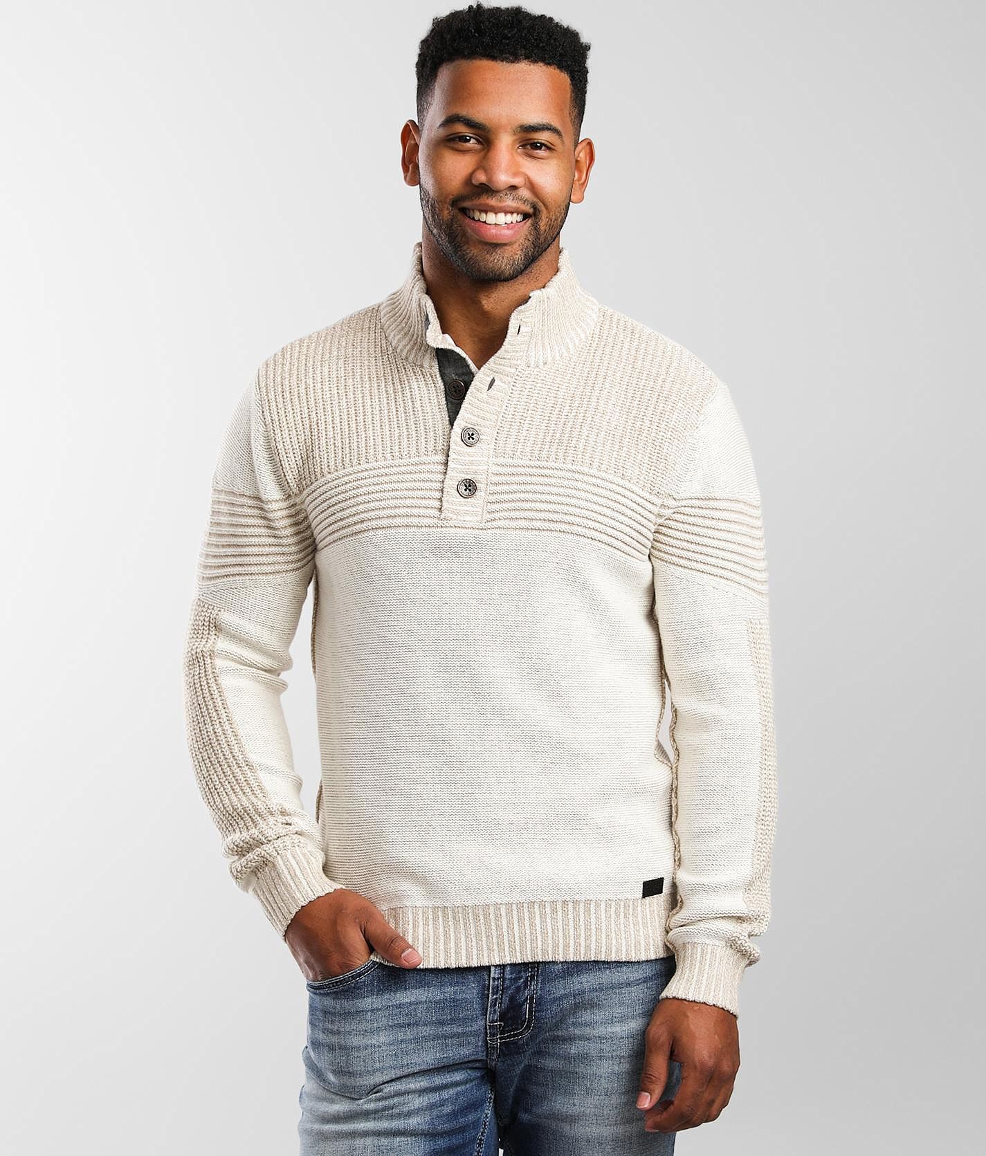 Henley sweater men's sale