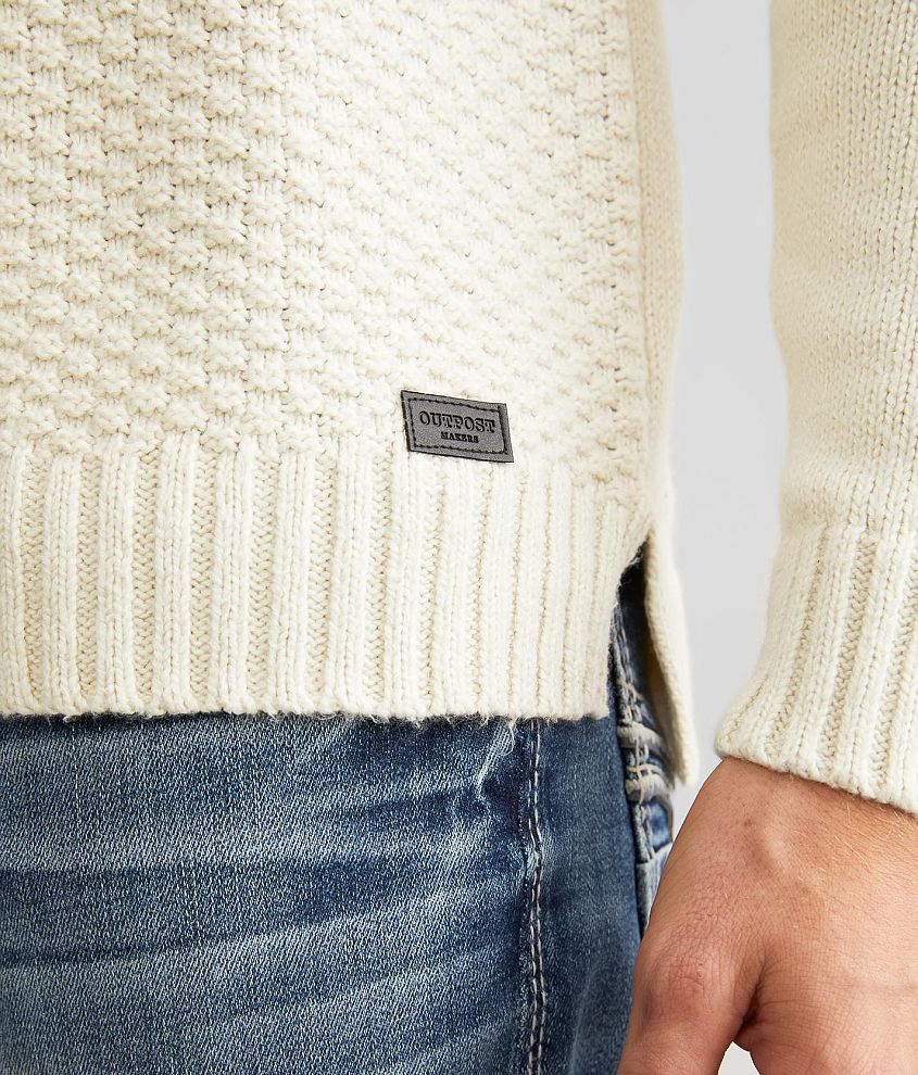 Mixed Yarn Toggle Sweater