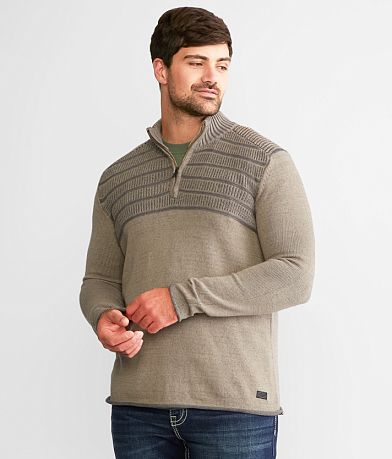 Outpost Makers Plated Quarter Zip Sweater front view