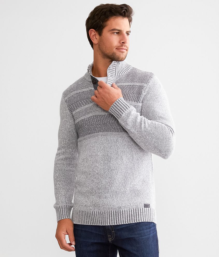 Outpost Makers Textured Henley Sweater front view