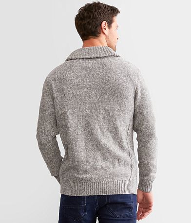 Outpost Makers Collared Cardigan Sweater back view