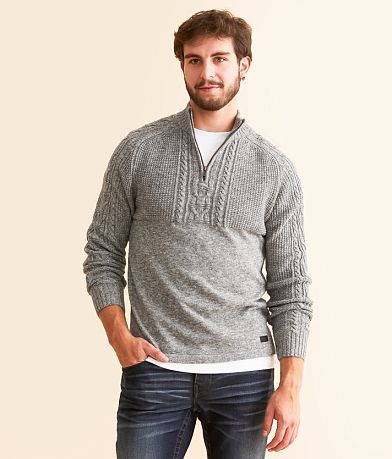 Outpost Makers Mixed Yarn Cable Sweater front view