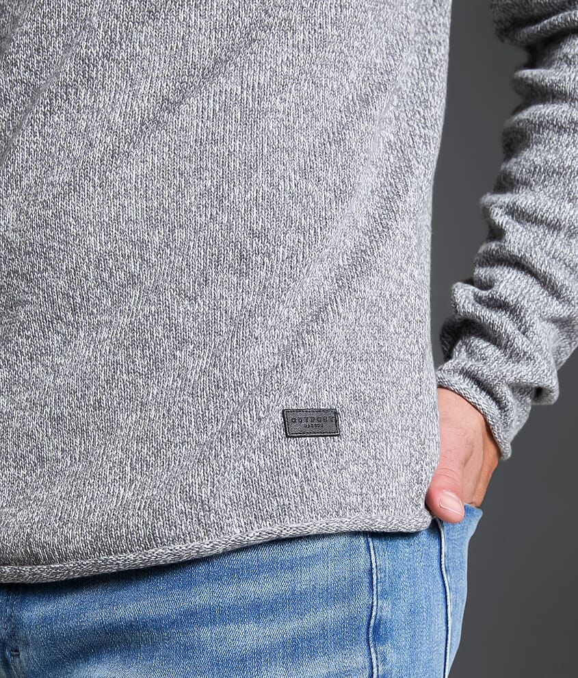 Marled Henley Hooded Sweater