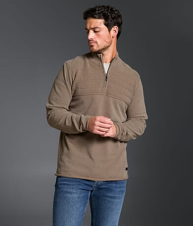 Outpost Makers Textured Quarter Zip Sweater front view