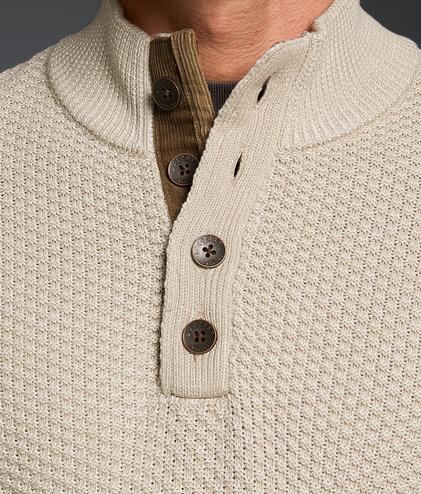 Textured Henley Sweater