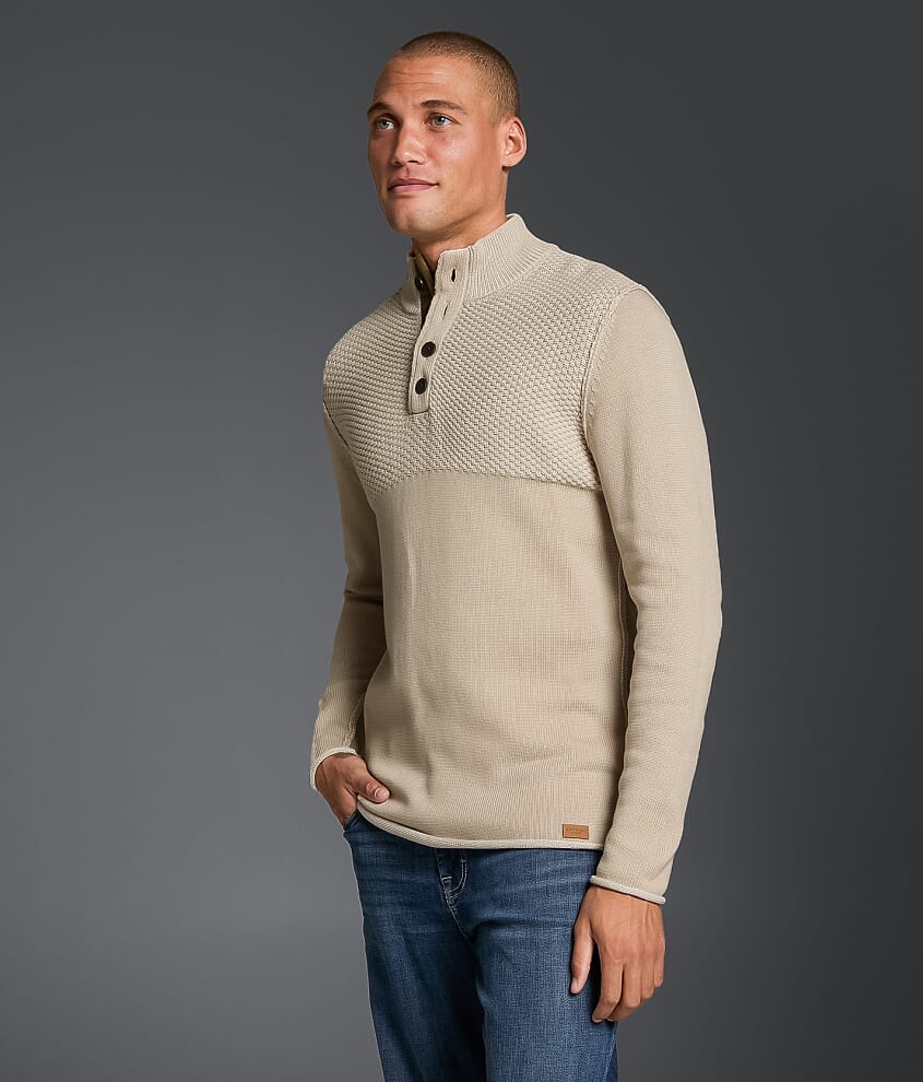 Textured Henley Sweater